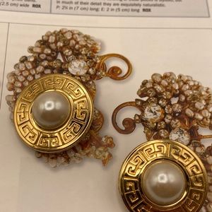 Vintage Givenchy earring‎ clip on pearl 1980